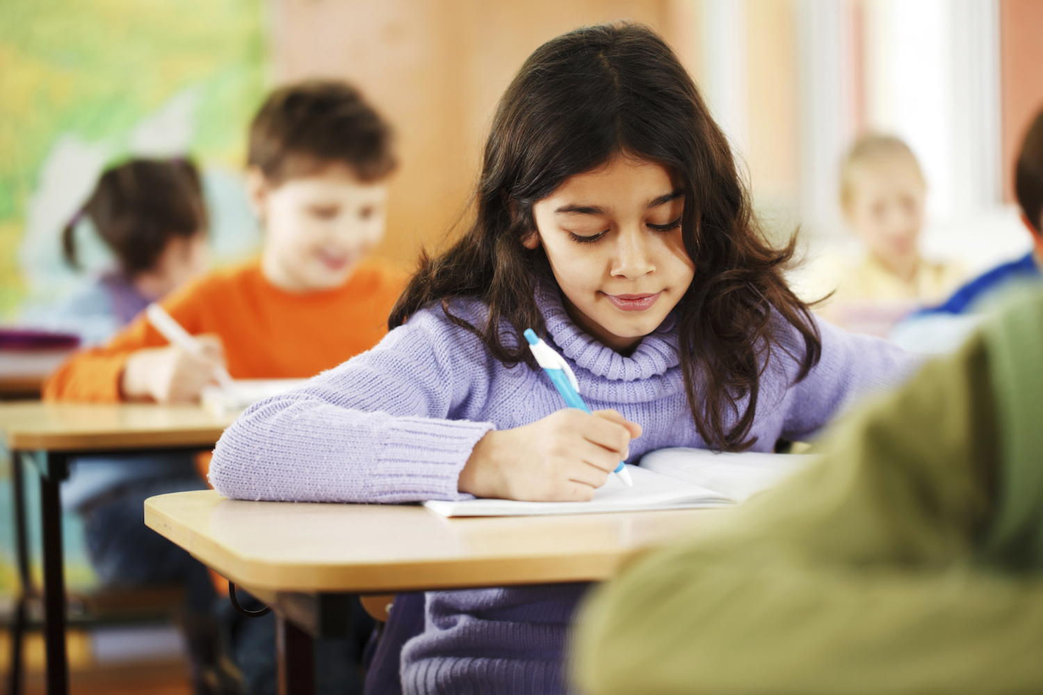 students at a year-round school in the triangle